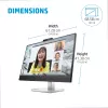 HP E-Series E27m G4 QHD USB-C konferencinis monitorius, 68,6 cm (27 colių), 2560 x 1440 pikselių, Quad HD, LCD, 5 ms, juodas