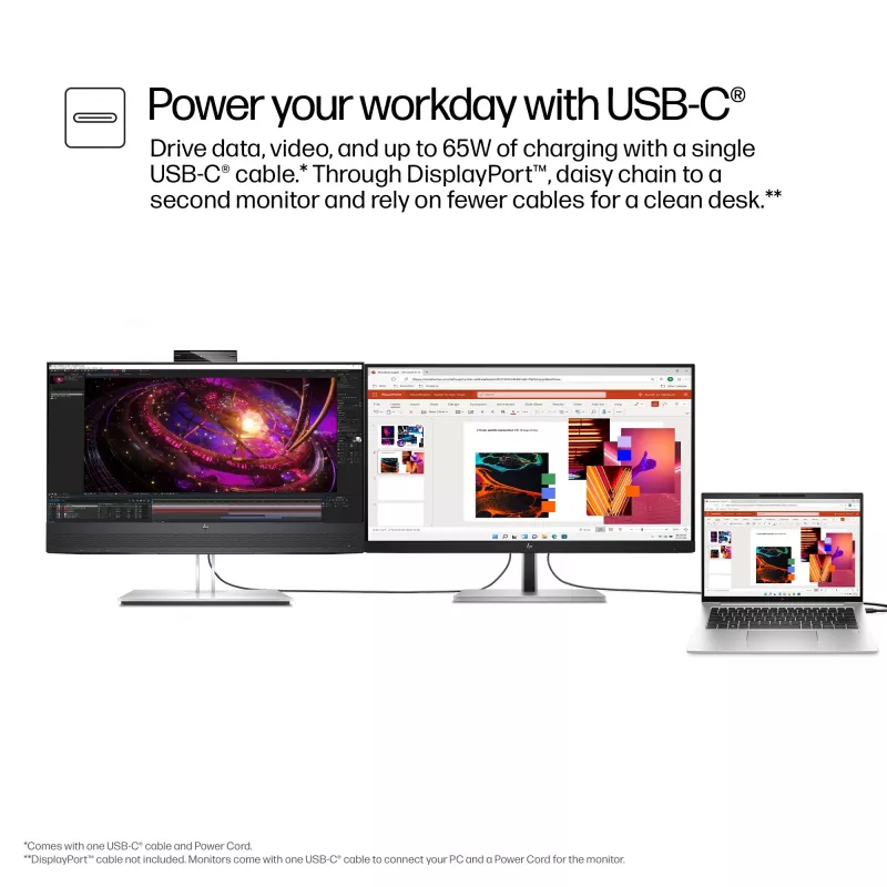 HP E24m G4 FHD USB-C konferencinis monitorius, 60,5 cm (23,8 colio), 1920 x 1080 pikselių, Full HD, LCD, 5 ms, juodas