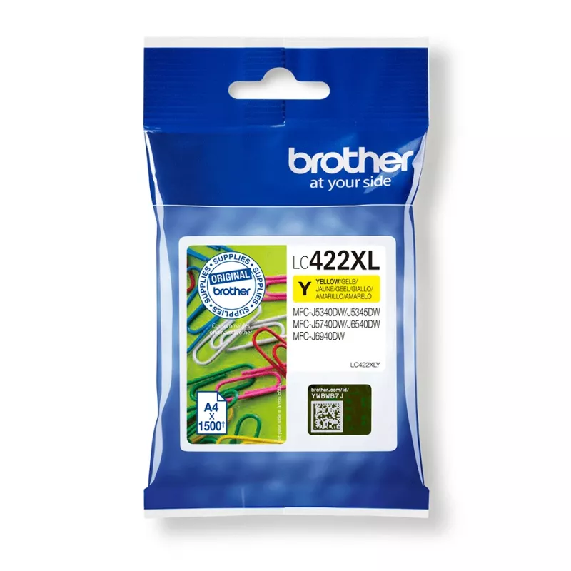 Brother LC-422XLY rašalo kasetė 1 vnt. Originali Geltona