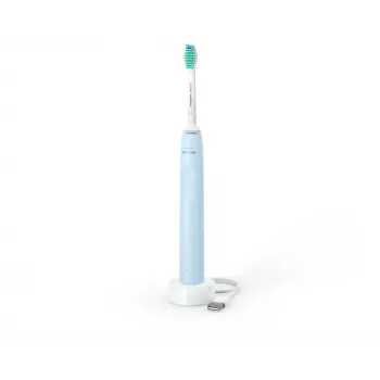 Elektrinis garsinis dantų šepetėlis Philips HX3651/12 — švelnus režimas, įmontuota ličio jonų baterija, 1 šepetėlio galvutė, balta/mėlyna