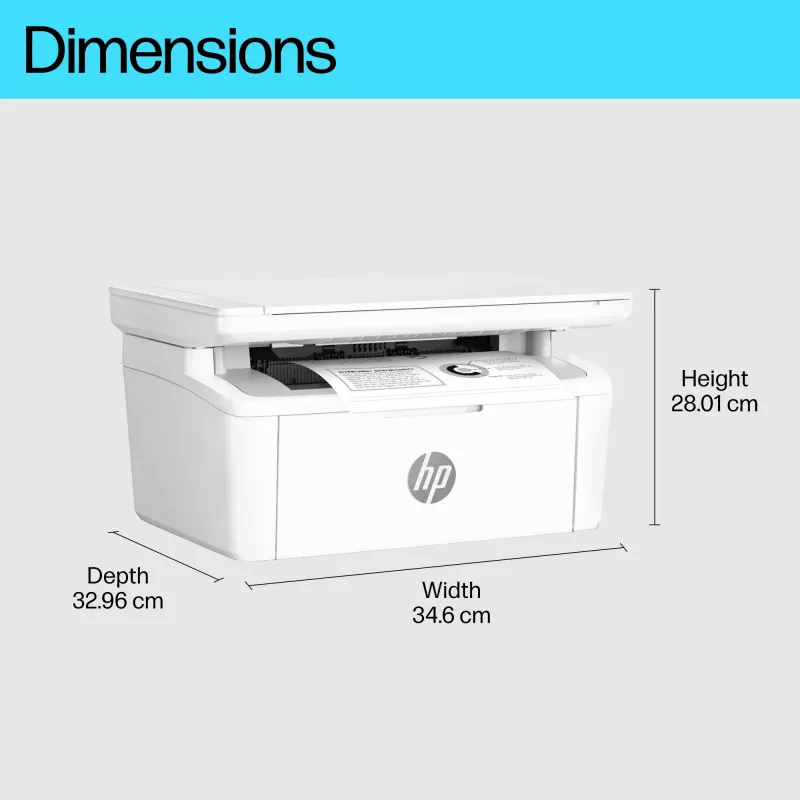 Daugiafunkcinis lazerinis spausdintuvas HP LaserJet MFP M140w — nespalvotas, 20 ppm, 600×600 DPI, A4, „Wi‑Fi“, „Ethernet“, baltas