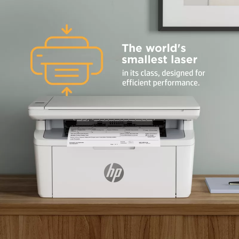 Daugiafunkcinis lazerinis spausdintuvas HP LaserJet MFP M140w — nespalvotas, 20 ppm, 600×600 DPI, A4, „Wi‑Fi“, „Ethernet“, baltas