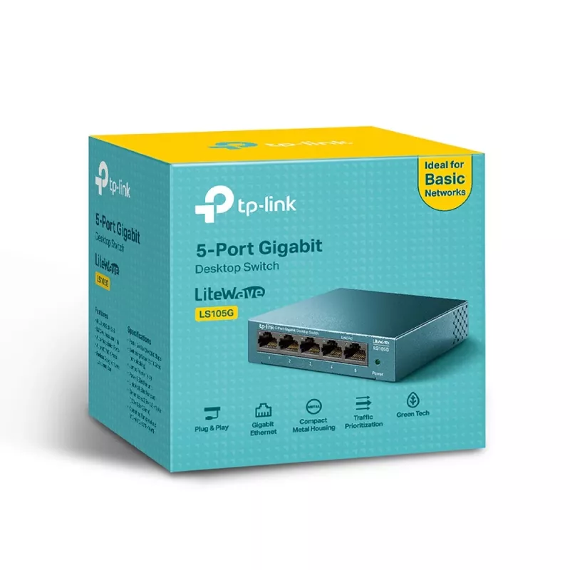 TP-Link 5 prievadų 10/100/1000Mbps darbalaukio tinklo komutatorius