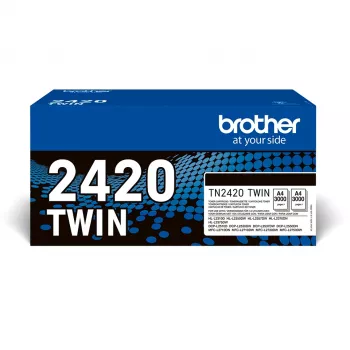 Dažai Brother TN2420 DVIGUBA pakuotė 3000 puslapių juoda
