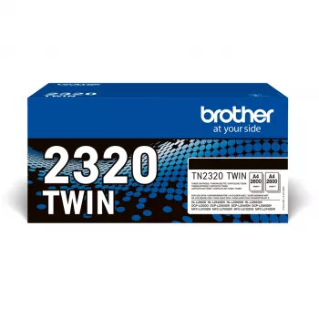 Dažų kasetė Brother TN-2320TWIN 2600 puslapių Juoda