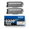 Dažų kasetė Brother TN-2320TWIN 2600 puslapių Juoda