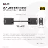 VGA kabelis, dvikryptis, M/M, 3 m, 28AWG, CLUB3D CAC-1703