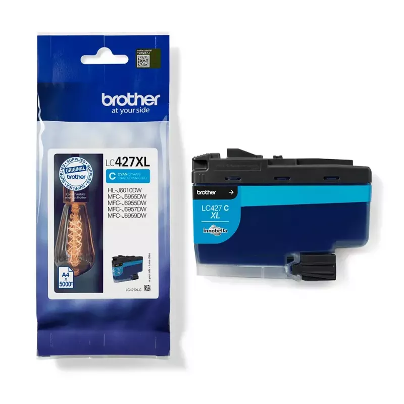 Brother LC-427XLC rašalo kasetė 1 vnt. Originali didelio našumo (XL) žydra