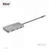 CLUB3D USB Gen1 Type-C 9-in-1 šakotuvas su HDMI, VGA, 2x USB Gen1 Type-A, RJ45, SD/Micro SD kortelių lizdais ir USB Gen1 Type-C moterišku prievadu