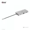 CLUB3D USB Gen1 Type-C 9-in-1 šakotuvas su HDMI, VGA, 2x USB Gen1 Type-A, RJ45, SD/Micro SD kortelių lizdais ir USB Gen1 Type-C moterišku prievadu