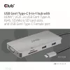 CLUB3D USB Gen1 Type-C 9-in-1 šakotuvas su HDMI, VGA, 2x USB Gen1 Type-A, RJ45, SD/Micro SD kortelių lizdais ir USB Gen1 Type-C moterišku prievadu