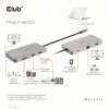 CLUB3D USB Gen1 Type-C 9-in-1 šakotuvas su HDMI, VGA, 2x USB Gen1 Type-A, RJ45, SD/Micro SD kortelių lizdais ir USB Gen1 Type-C moterišku prievadu