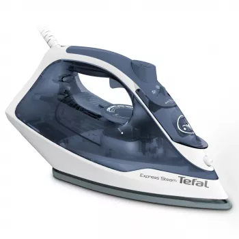 Tefal Express Steam FV2837 Sausas ir garinis lygintuvas su Cerilium padu 2400 W Mėlyna, Pilka, Balta