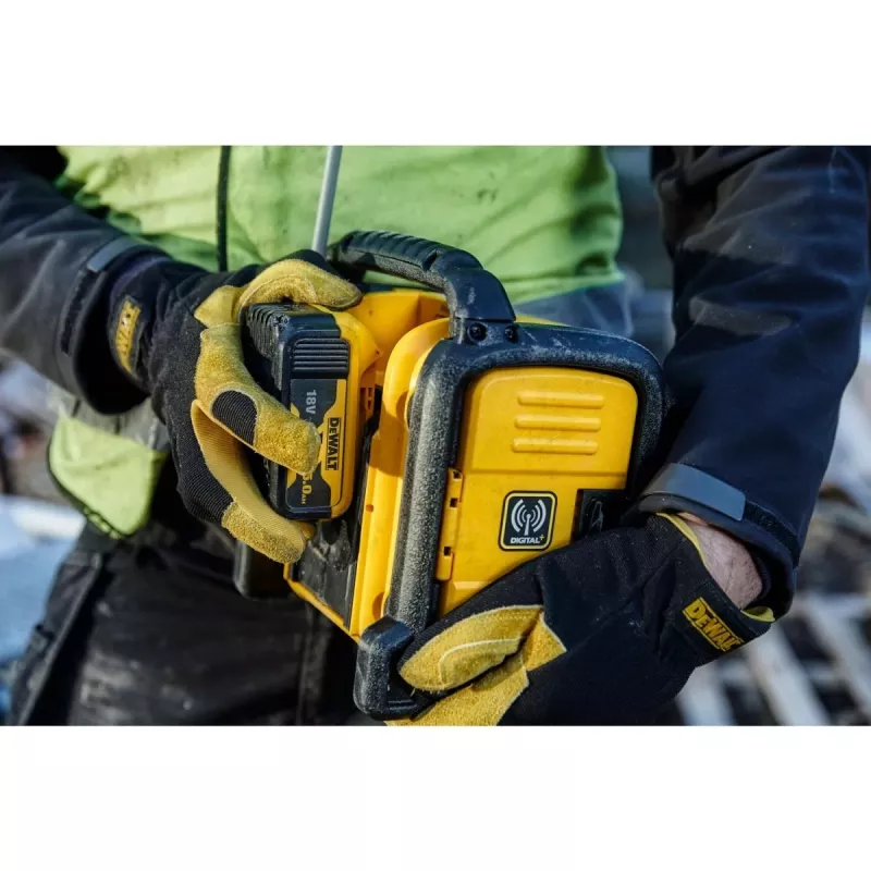 DEWALT Belaidis ličio jonų DAB+/FM kompaktiškas radijas – tik įrankio korpusas
