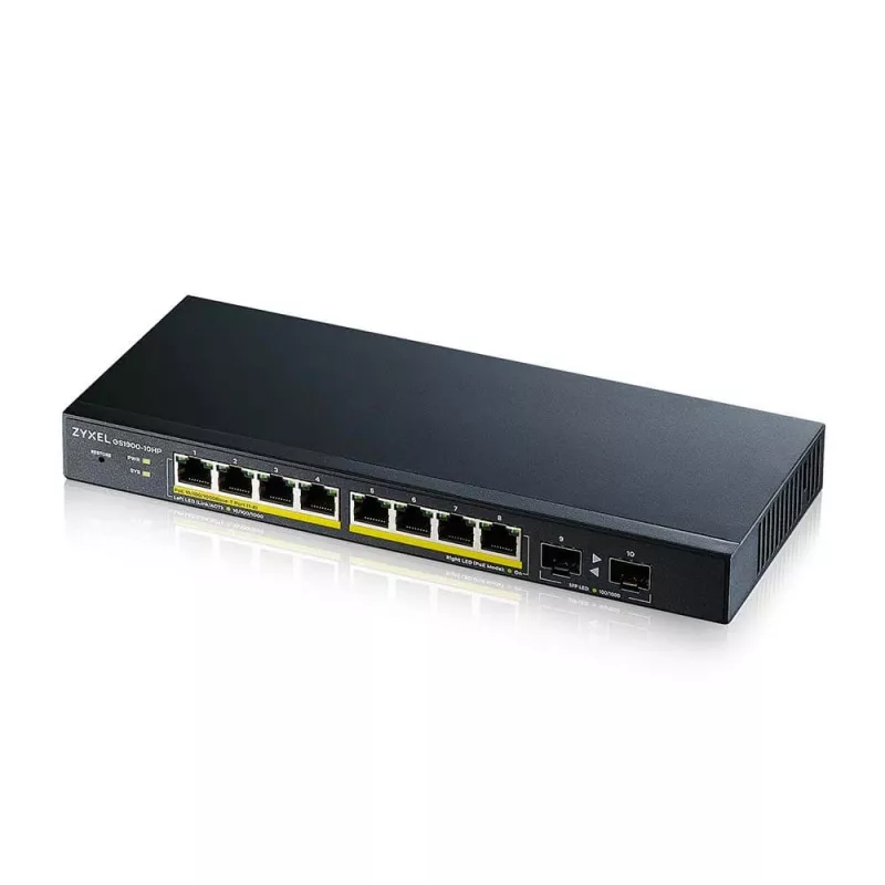 Zyxel GS1900-10HP Valdomas L2 Gigabit Ethernet (10/100/1000) Power over Ethernet (PoE) Juoda