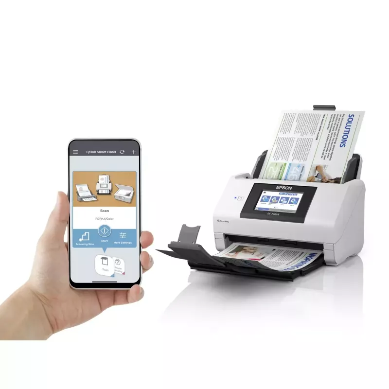 Epson WorkForce DS-790WN Dokumentų skaitytuvas su automatiniu dokumentų padavimu 600 x 600 DPI A4 Juoda, Balta