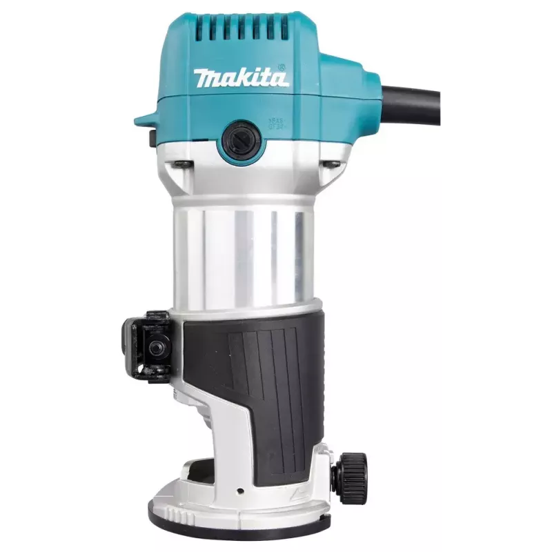 Freza Makita RT0702CX2J — 710 W, 10 000–34 000 aps./min., 8 mm įvorė, 0–40 mm gylis, 1,8 kg