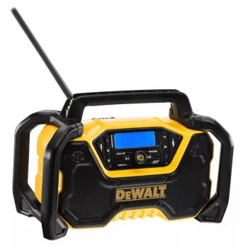 Nešiojamas radijas DeWALT DCR029-QW DAB FM, maitinamas iš kintamosios / nuolatinės srovės, Bluetooth, USB įkrovimas, ekranas, juodas / geltonas