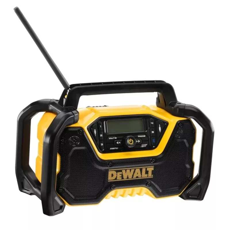 Nešiojamas radijas DeWALT DCR029-QW DAB FM, maitinamas iš kintamosios / nuolatinės srovės, Bluetooth, USB įkrovimas, ekranas, juodas / geltonas