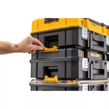 Įrankių dėklas DeWalt DWST82968-1, polikarbonatas, 7,8 l, užrakinamas, atsparus vandeniui, juodas