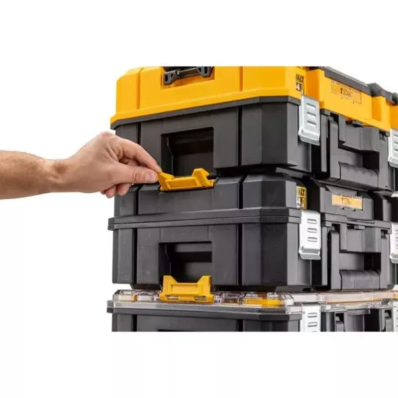 Įrankių dėklas DeWalt DWST82968-1, polikarbonatas, 7,8 l, užrakinamas, atsparus vandeniui, juodas