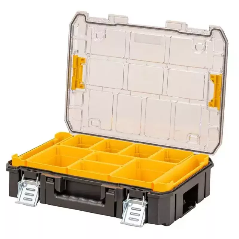 Įrankių dėklas DeWalt DWST82968-1, polikarbonatas, 7,8 l, užrakinamas, atsparus vandeniui, juodas