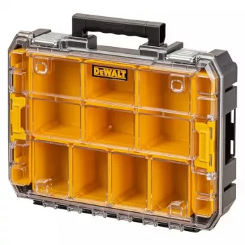 Įrankių dėklas DeWalt DWST82968-1, polikarbonatas, 7,8 l, užrakinamas, atsparus vandeniui, juodas
