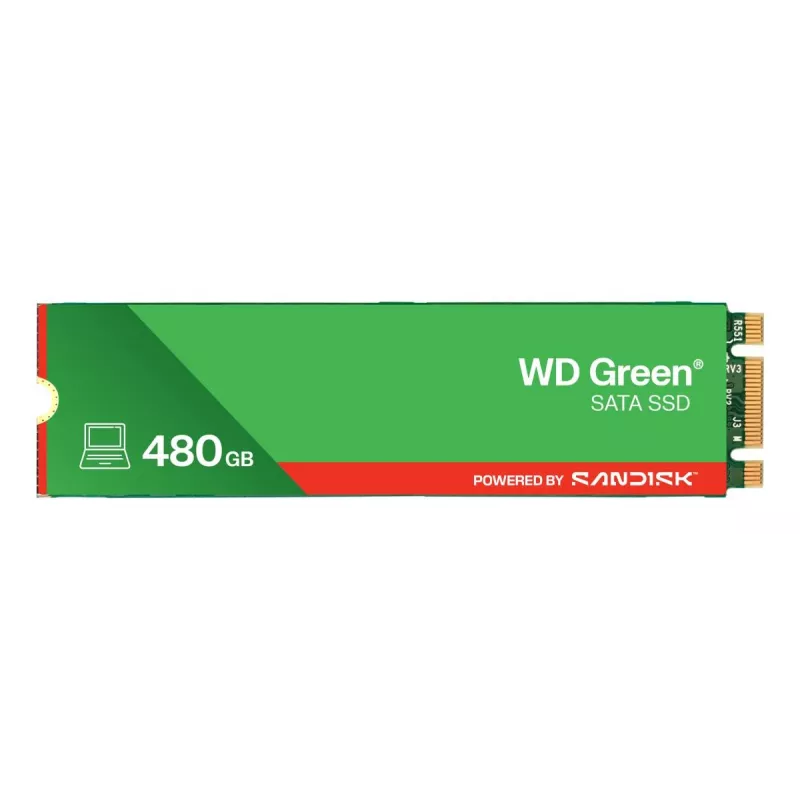 WESTERN DIGITAL SSD - WD Green - 480GB - SATA 6Gb/s - M.2 2280 - MTTF 2.0M valandos