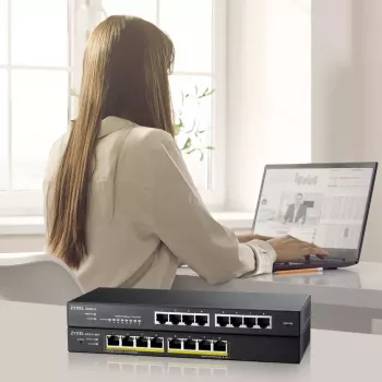 Zyxel GS1915-8EP valdomas L2 Gigabit Ethernet (10/100/1000) maitinimas per Ethernet (PoE) juodas