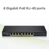 Zyxel GS1915-8EP valdomas L2 Gigabit Ethernet (10/100/1000) maitinimas per Ethernet (PoE) juodas