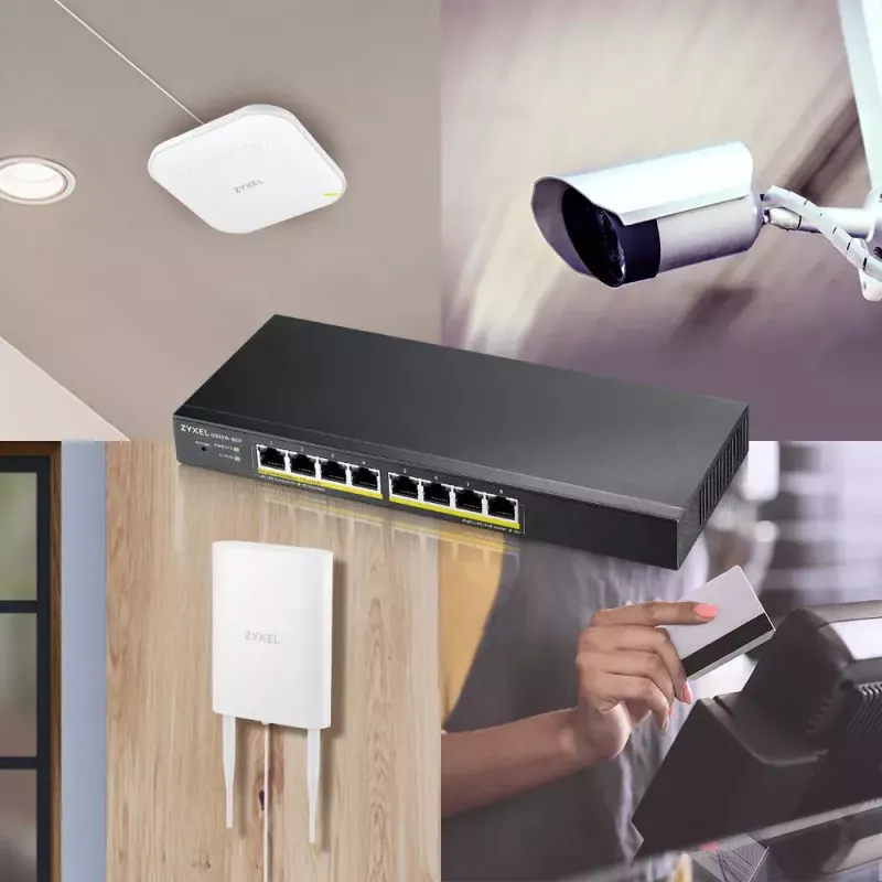Zyxel GS1915-8EP valdomas L2 Gigabit Ethernet (10/100/1000) maitinimas per Ethernet (PoE) juodas