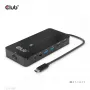 CLUB3D Type-C 7-in-1 centrinis įrenginys su 2x HDMI, 2x USB Gen1 Type-A, 1x RJ45, 1x 3,5 mm garso, 1x USB Gen1 Type-C 100W moteriška jungtimi