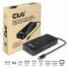 CLUB3D Type-C 7-in-1 centrinis įrenginys su 2x HDMI, 2x USB Gen1 Type-A, 1x RJ45, 1x 3,5 mm garso, 1x USB Gen1 Type-C 100W moteriška jungtimi
