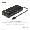 CLUB3D Type-C 7-in-1 centrinis įrenginys su 2x HDMI, 2x USB Gen1 Type-A, 1x RJ45, 1x 3,5 mm garso, 1x USB Gen1 Type-C 100W moteriška jungtimi