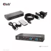 CLUB3D DisplayPort/HDMI KVM jungiklis dviems DisplayPort 4K 60Hz