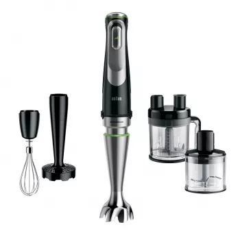 Braun MultiQuick 9 MQ 9195XLI 2 L Panardinamasis plakiklis 1200 W Juoda, Nerūdijantis plienas