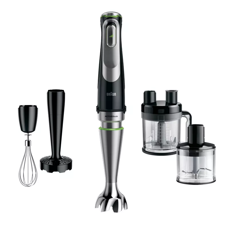 Braun MultiQuick 9 MQ 9195XLI 2 L Panardinamasis plakiklis 1200 W Juoda, Nerūdijantis plienas