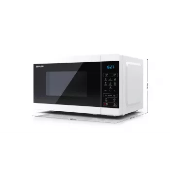 Sharp YC-MS02E-W mikrobangų krosnelė Juoda, Balta Solo mikrobangų krosnelė Ant stalviršio 20 L 800 W