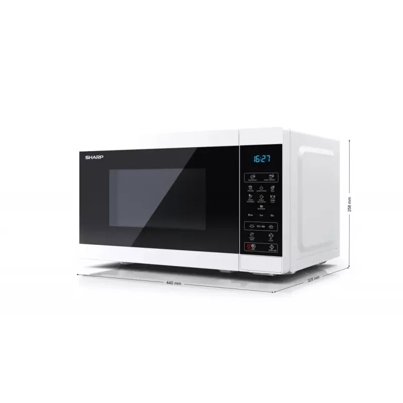 Sharp YC-MS02E-W mikrobangų krosnelė Juoda, Balta Solo mikrobangų krosnelė Ant stalviršio 20 L 800 W