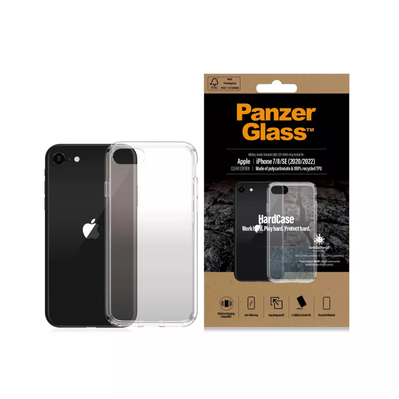 PanzerGlass® HardCase iPhone SE (2020/2022) | 7 | 8, Dangtelis, Apple, Apple - iPhone SE 2022, Apple - iPhone SE 2020, Skaidrus