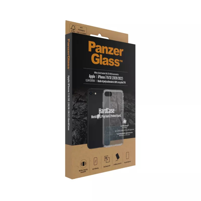 PanzerGlass® HardCase iPhone SE (2020/2022) | 7 | 8, Dangtelis, Apple, Apple - iPhone SE 2022, Apple - iPhone SE 2020, Skaidrus