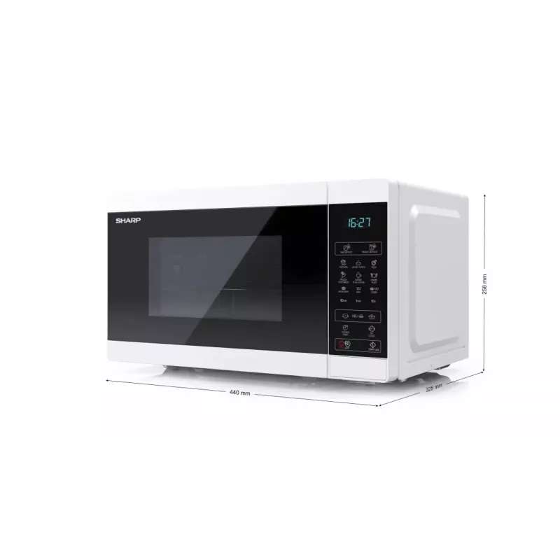 Sharp YC-MG02E-W mikrobangų krosnelė mėlyna, balta, ant stalviršio, 20 L, 800 W