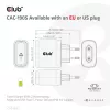 CLUB3D Travel Charger 65W GAN technologija, vienas prievadas USB Type-C, palaiko Power Delivery (PD) 3.0