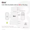 CLUB3D Travel Charger 65W GAN technologija, vienas prievadas USB Type-C, palaiko Power Delivery (PD) 3.0