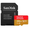 WESTERN DIGITAL Extreme PLUS Micro SDXC 256GB+SD adapteris 200MB/s 140MB/s A2 C10 V30 UHS-I U3