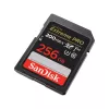 SDXC atminties kortelė SANDISK Extreme PRO 256 GB UHS‑I U3 V30 Class 10 — skaitymas 200 MB/s, rašymas iki 140 MB/s, atspari smūgiams