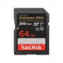 WESTERN DIGITAL SanDisk Extreme PRO 64GB SDXC Atminties Kortelė 200MB/s 90MB/s UHS-I Class 10 U3 V30