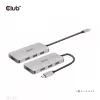 CLUB3D 4 prievadų USB-A šakotuvas USB-C – 10 Gbps spartus perdavimas