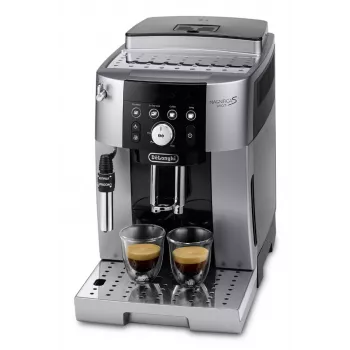 Espresso aparatas De’Longhi Magnifica S Smart ECAM 250.23.SB — 1,8 L vandens talpa, 250 g pupelių talpykla, 15 barų, įmontuotas malūnėlis