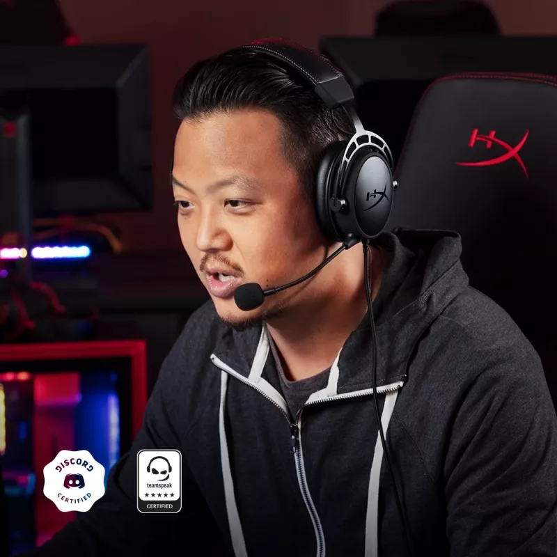 HyperX Cloud Alpha - belaidės žaidimų ausinės (juodos-raudonos)